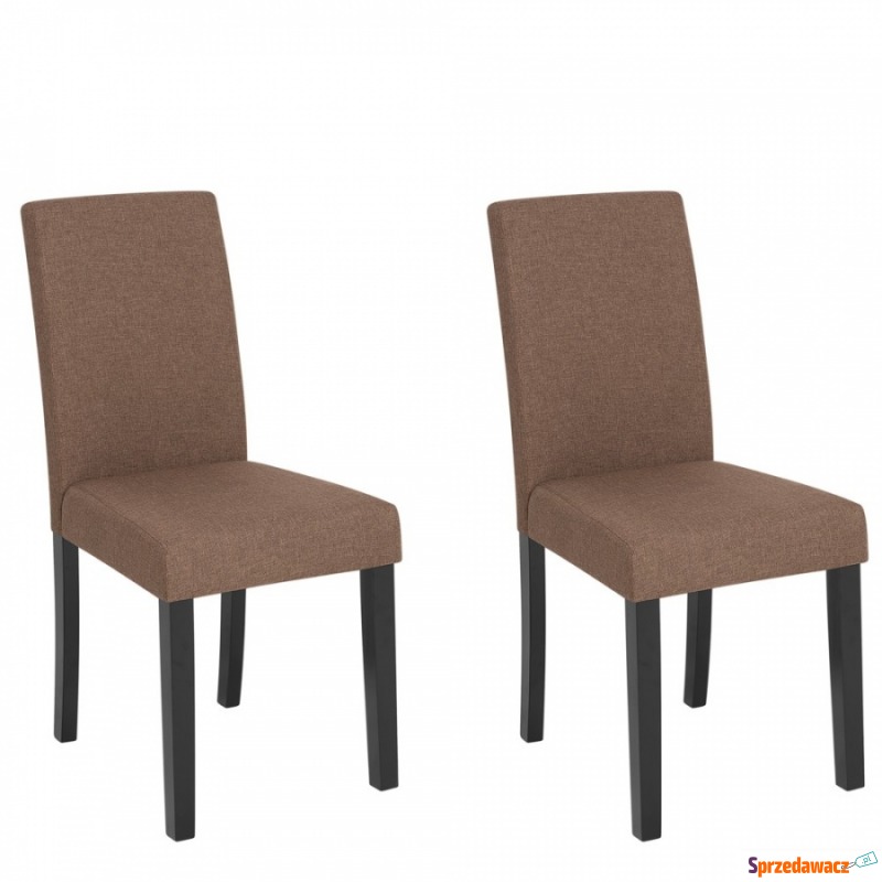 Zestaw 2 krzeseł do jadalni brązowy BROADWAY - Krzesła do salonu i jadalni - Szczytno