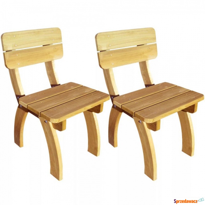 Krzesła ogrodowe 2 szt Drewno sosnowe - Krzesła ogrodowe - Tychy