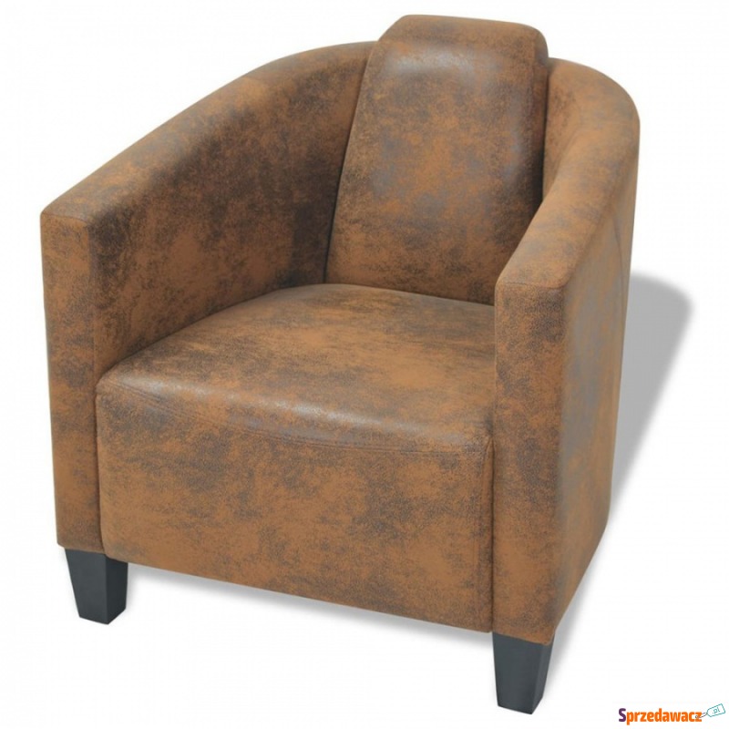 Fotel brązowy materiał - Krzesła biurowe - Tomaszów Mazowiecki