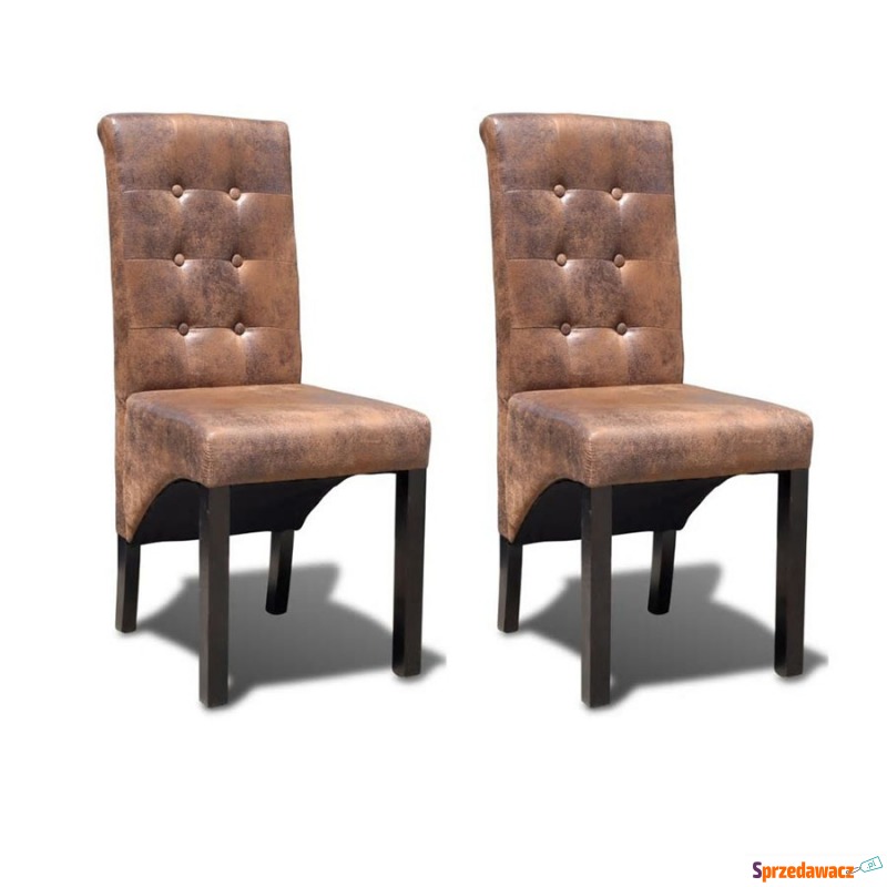 Krzesła do jadalni 2 szt. brązowe - Krzesła do salonu i jadalni - Żagań
