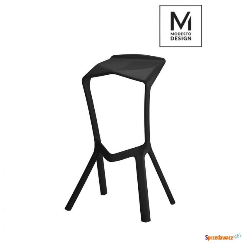 Krzesło barowe Miura Modesto Design 80cm czarne - Taborety, stołki, hokery - Zielona Góra