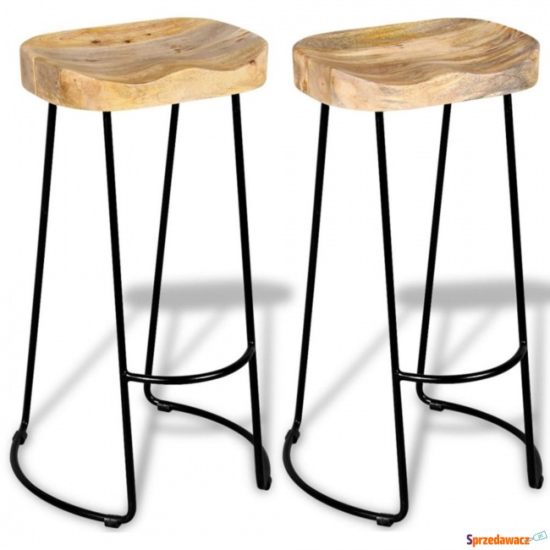 Krzesła barowe Gavin z drewna mango 2 szt. - Taborety, stołki, hokery - Nowa Ruda