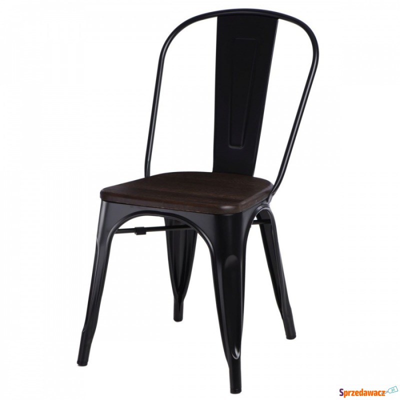 Krzesło Paris Wood D2 czarne-sosna szczotkowana - Krzesła do salonu i jadalni - Żnin