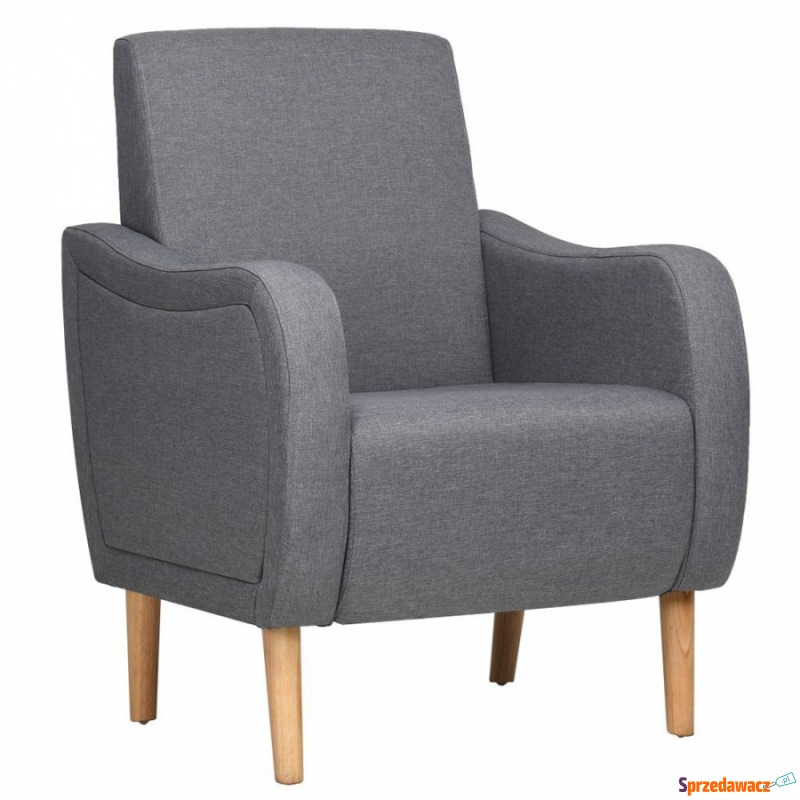 Fotel tapicerowany jasnoszary - Krzesła biurowe - Lubowidz