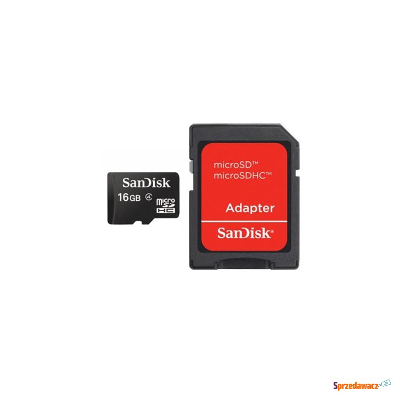 Karta pamięci z adapterem SanDisk SDSDQM-016G... - Karty pamięci, czytniki,... - Biała Podlaska