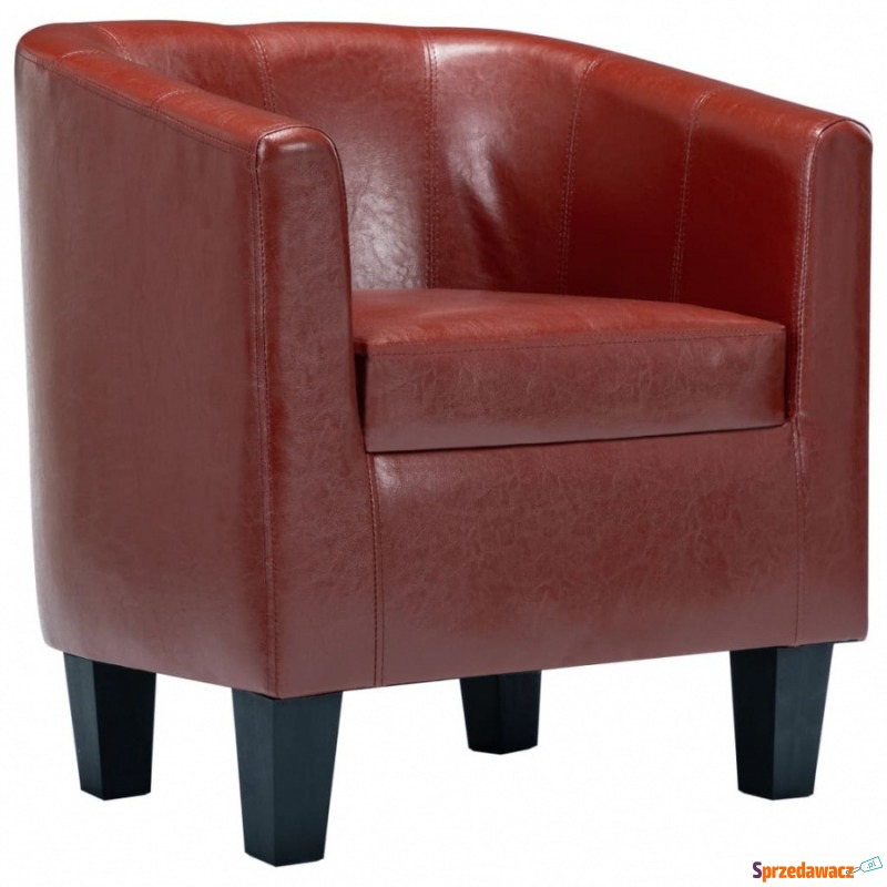 Fotel czerwone wino sztuczna skóra - Krzesła biurowe - Lubin