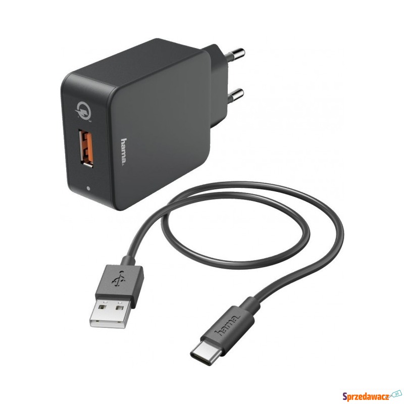 Hama Wall Charger USB-C czarny - Ładowarki sieciowe - Kędzierzyn-Koźle