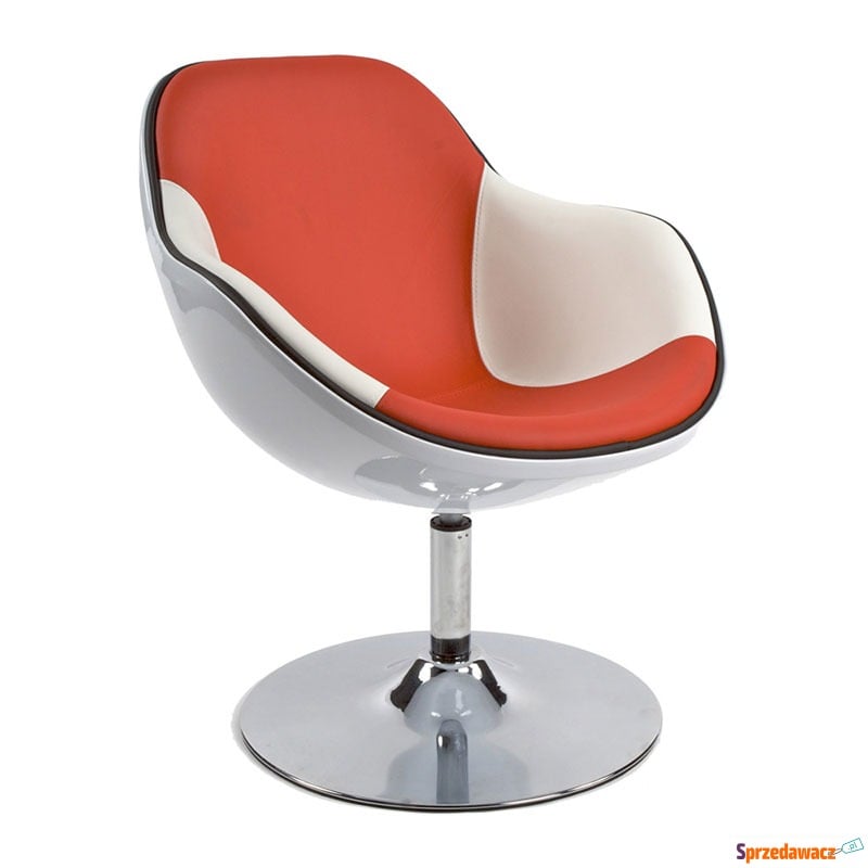 Fotel Daytona Kokoon Design biało-czerwony - Taborety, stołki, hokery - Oława
