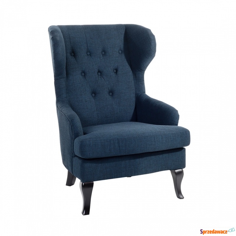 Fotel do salonu pikowany ciemnoniebieski Ventidue - Sofy, fotele, komplety... - Zgorzelec