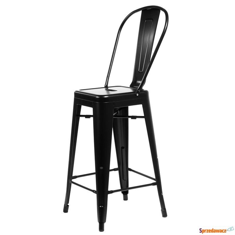 Krzesło barowe D2 ParisBac czarne - Taborety, stołki, hokery - Opole