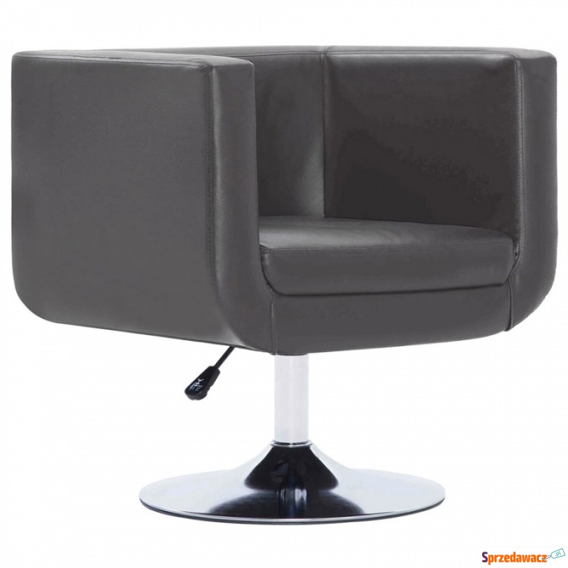 Fotel obrotowy szary sztuczna skóra - Krzesła biurowe - Olsztyn