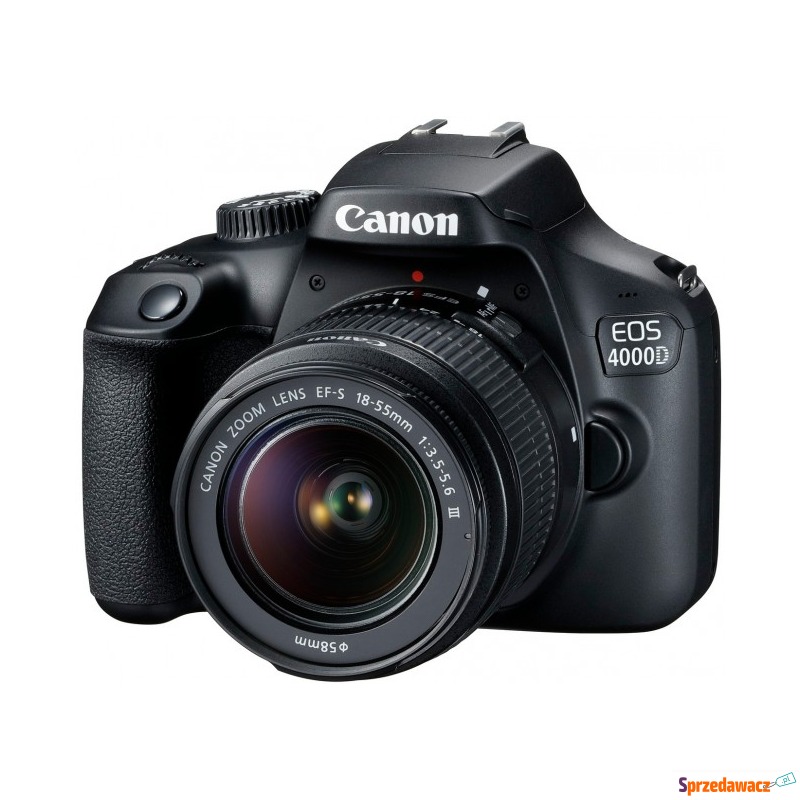 Lustrzanka Canon EOS 4000D + obiektyw EF-S 18-55... - Aparaty cyfrowe - Głogów