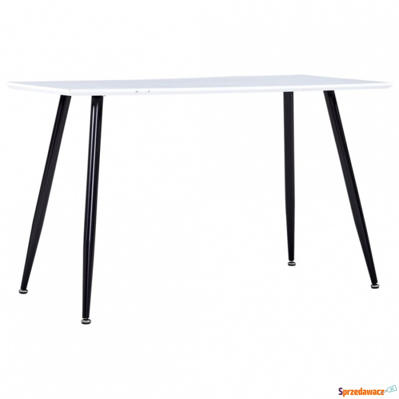 Stół do jadalni, biało-czarny, 120x60x74 cm, MDF - Stoły kuchenne - Namysłów