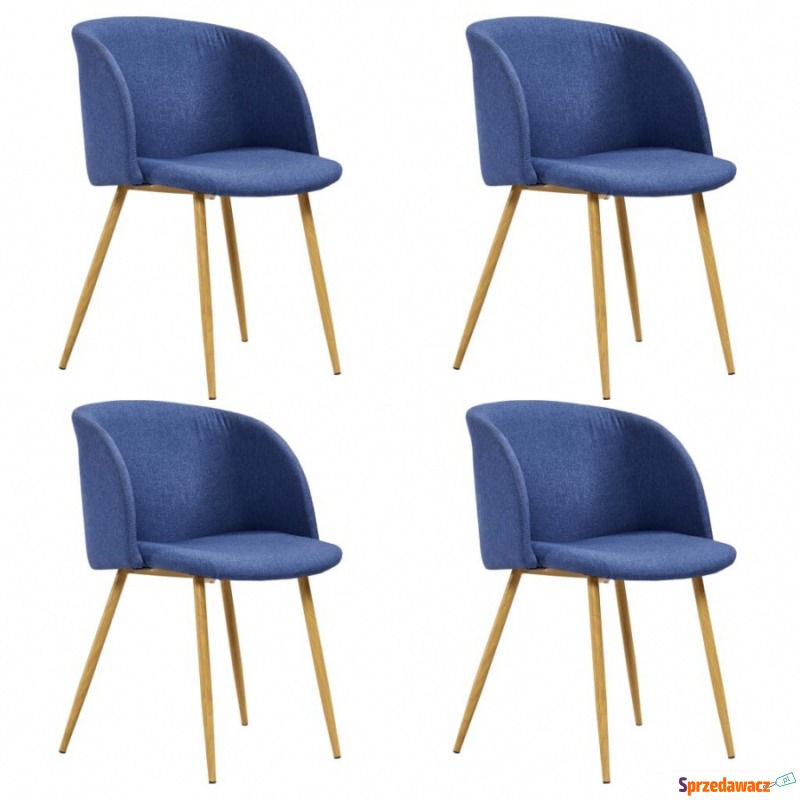 Krzesła do salonu 4 szt. niebieskie tapicerowane... - Krzesła do salonu i jadalni - Stalowa Wola