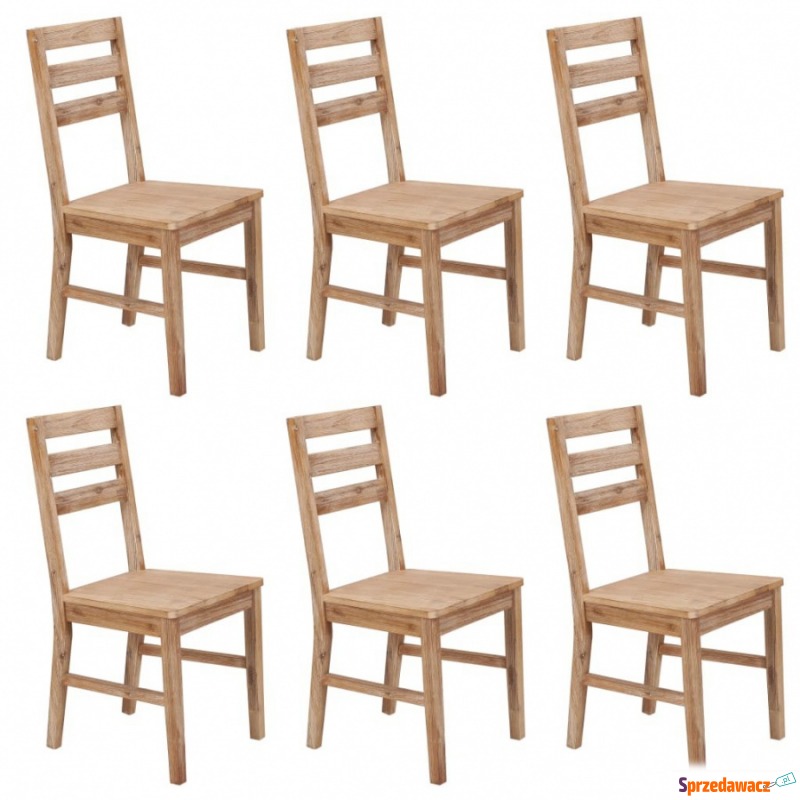 Krzesła do kuchni 6 szt. lite drewno akacjowe - Krzesła kuchenne - Zgierz