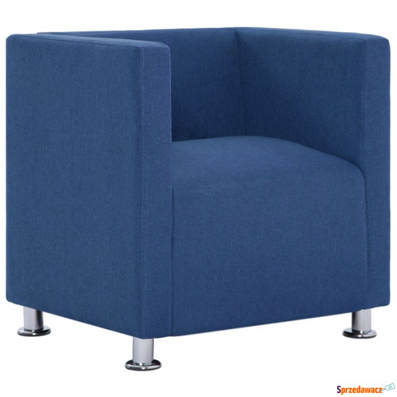 Fotel kubik niebieski poliester - Krzesła biurowe - Siemianowice Śląskie