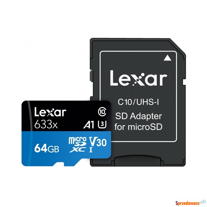 Lexar 64GB microSDXC High-Performance 633x UHS-I... - Karty pamięci, czytniki,... - Bezrzecze