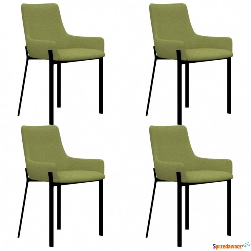 Krzesła do kuchni 4 szt. zielone tapicerowane... - Krzesła kuchenne - Sochaczew