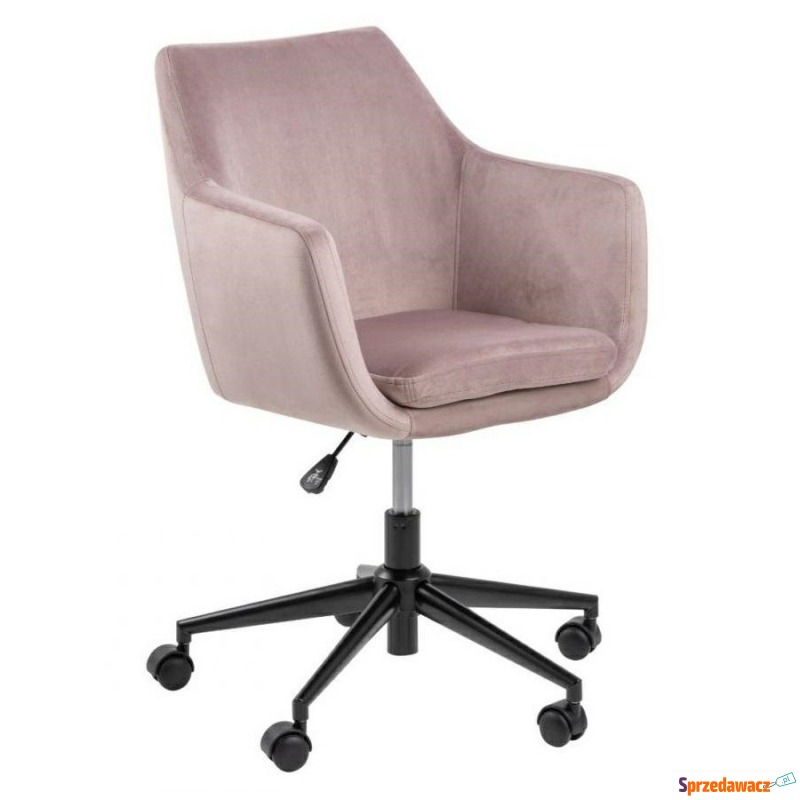 Fotel biurowy na kółkach Nora VIC różowy - Krzesła biurowe - Sandomierz