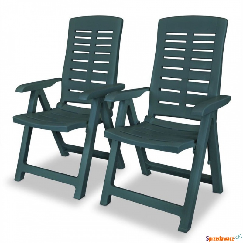 Rozkładane krzesła ogrodowe, 2 szt., plastikowe,... - Krzesła ogrodowe - Chełm