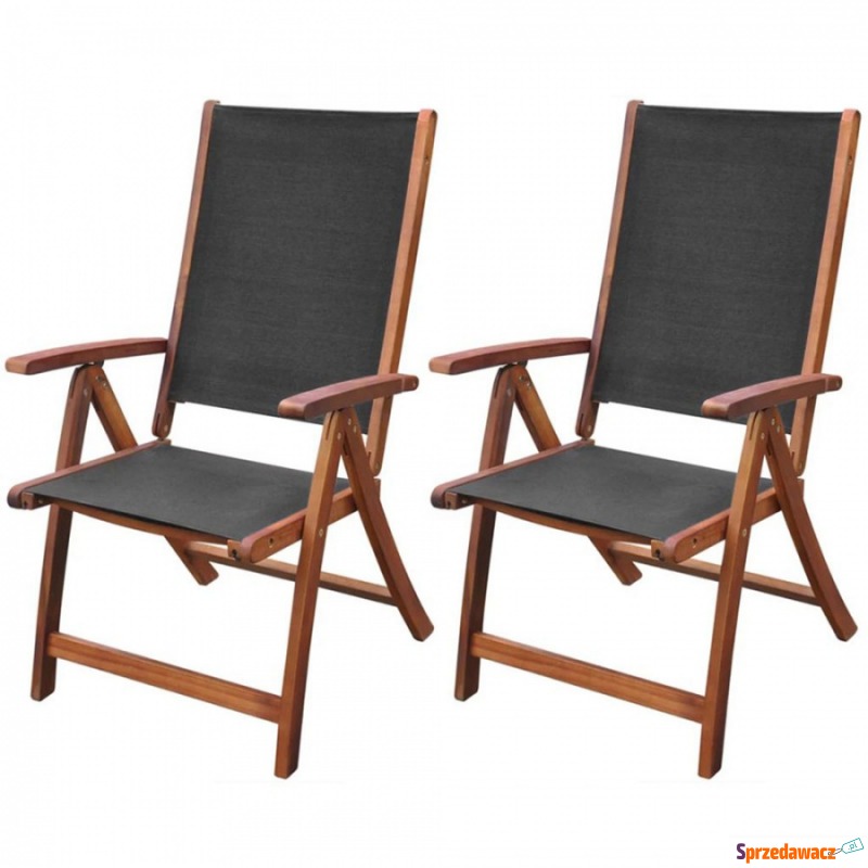 Składane krzesła ogrodowe, 2 szt., drewno aka... - Krzesła ogrodowe - Mikołów