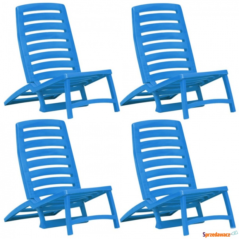 Składane krzesła plażowe, 4 szt., plastikowe,... - Krzesła ogrodowe - Bielany Wrocławskie