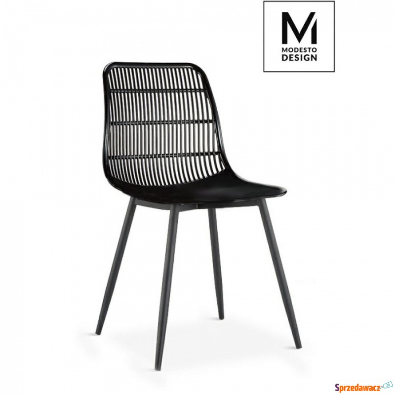 MODESTO krzesło BASKET czarne - polipropylen - Krzesła do salonu i jadalni - Leszno