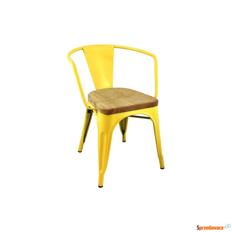 Krzesło Tower Arm Wood King Home sosna/żółte - Krzesła do salonu i jadalni - Świecie