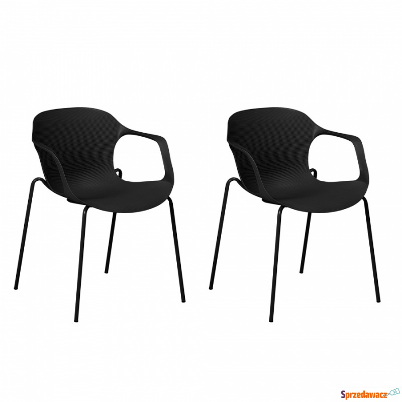 Zestaw do jadalni 2 krzesła czarne Bilancia - Krzesła kuchenne - Suwałki