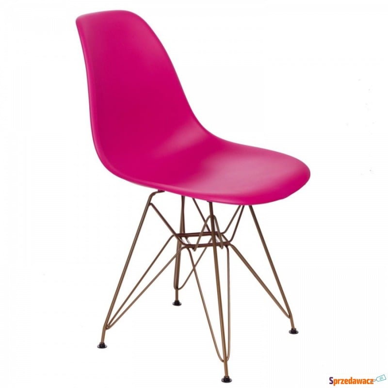 Krzesło P016 PP Gold dark pink - Krzesła do salonu i jadalni - Skierniewice