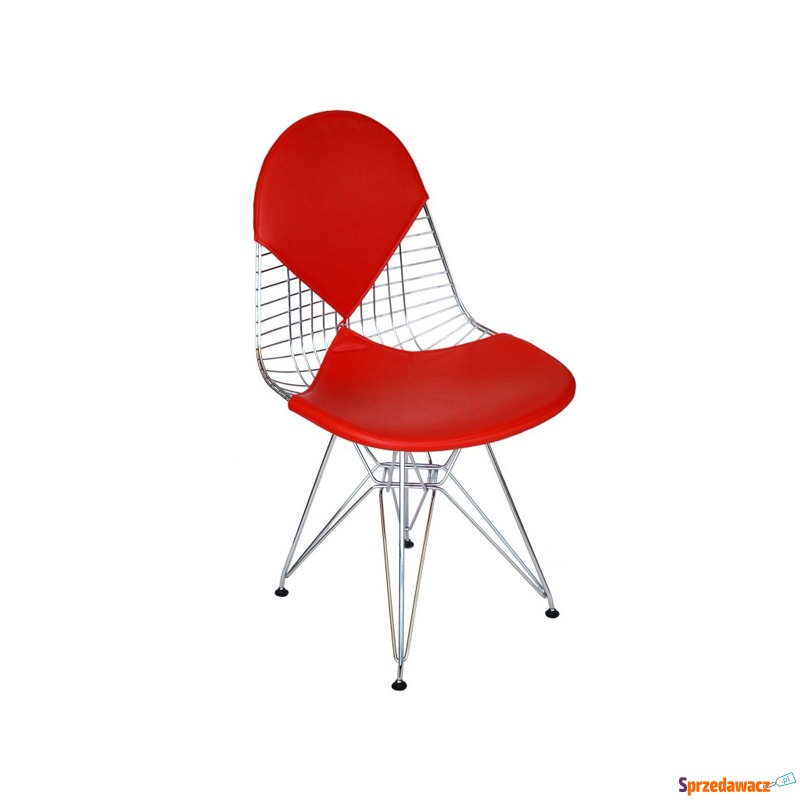 Krzesło Net double czerwona poduszka - Krzesła do salonu i jadalni - Brzeg