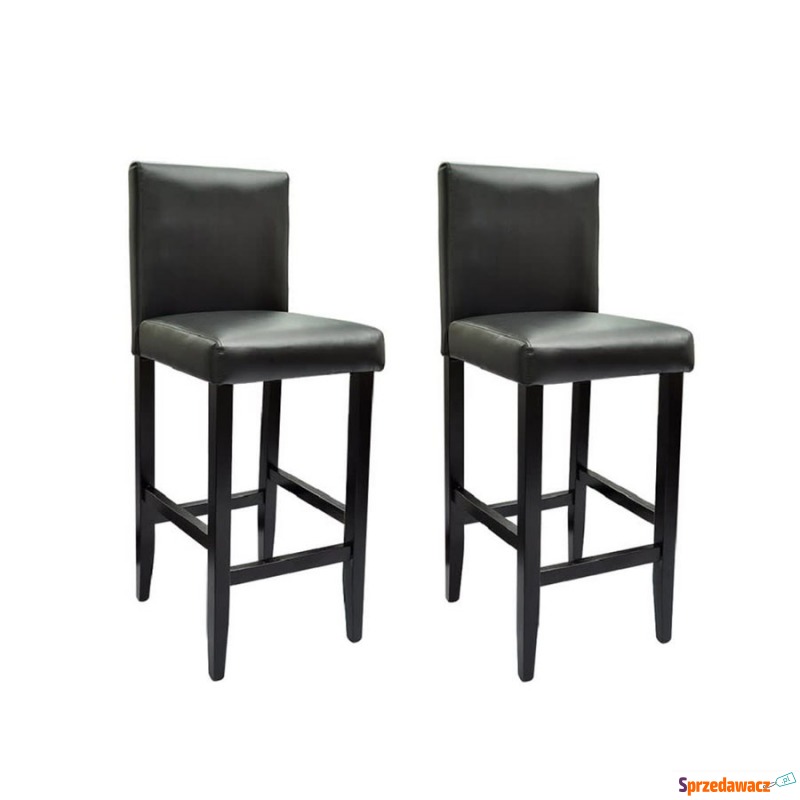 Krzesła barowe 2 szt. sztuczna skóra czarne - Taborety, stołki, hokery - Ostrowiec Świętokrzyski