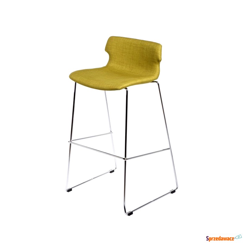Krzesło barowe Techno tapicerowane oliwkowe - Taborety, stołki, hokery - Mielec