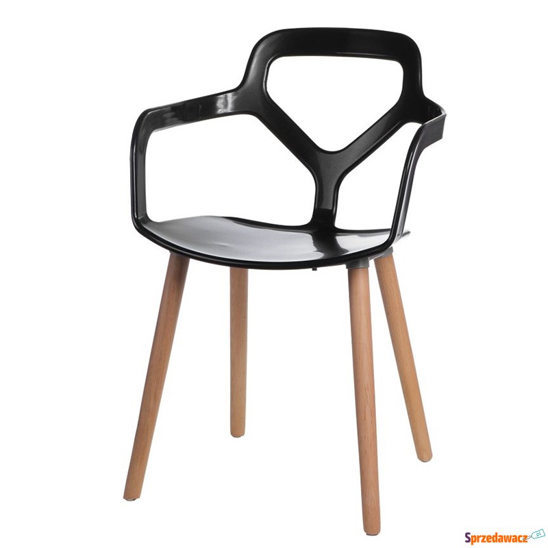 Krzesło Nox Wood czarne - Krzesła do salonu i jadalni - Opole
