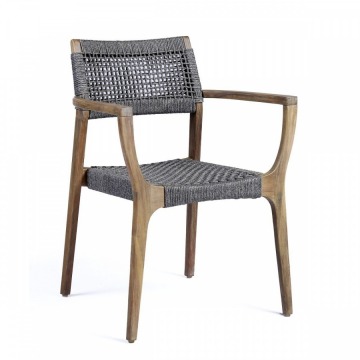 Krzesło Karen Miloo Home brązowo-szare