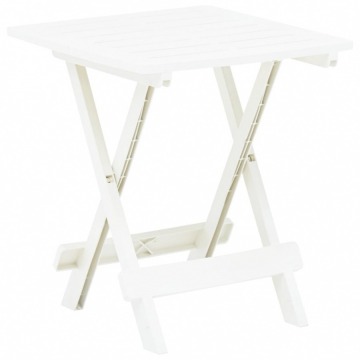 Składany stolik ogrodowy, biały, 45x43x50 cm, plastikowy