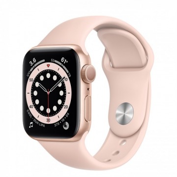 Smartwatch Apple Watch 6 GPS 44mm aluminium, złoty | piaskowy róż pasek sportowy
