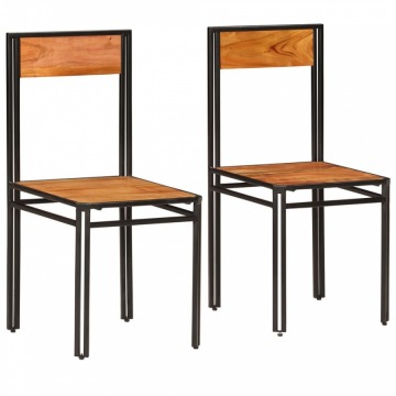 Krzesła do kuchni 2 szt. akacja stylizowana na sheesham