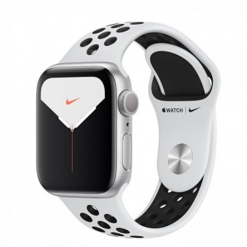 Smartwatch Apple Watch Nike+ 5 GPS+Cell - srebrne aluminium 40 | czysta platyna/czarny pasek sportow