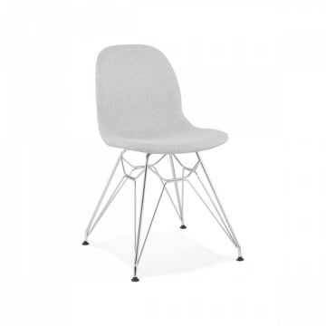 Krzesło Kokoon Design Pika jasnoszare nogi chromowane