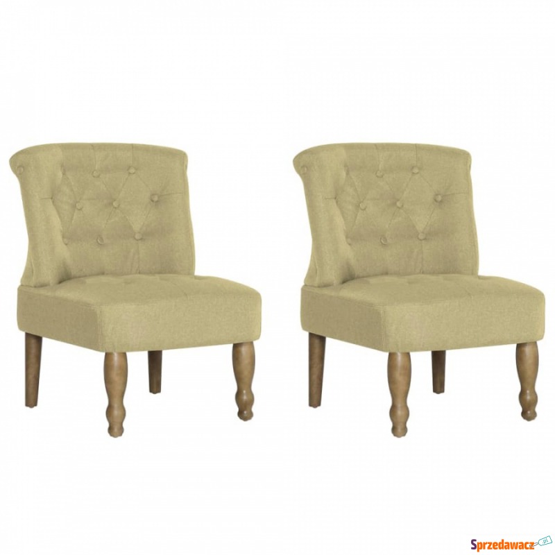 Krzesła w stylu francuskim 2 szt. zielone mat... - Krzesła biurowe - Rybarzowice