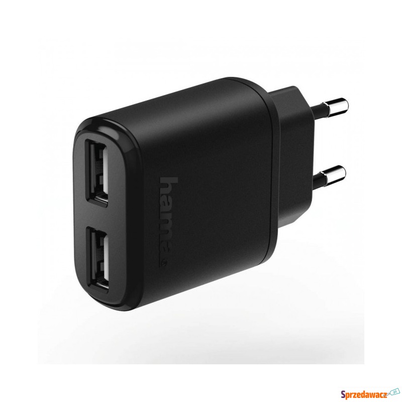 Hama Wall Charger 2x USB 2.4A czarna - Ładowarki sieciowe - Police
