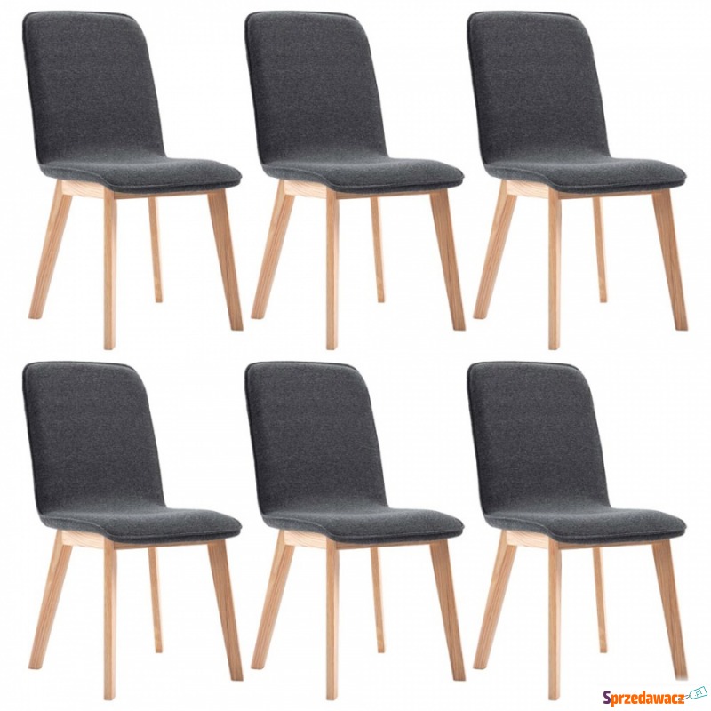 Krzesła do jadalni 6 szt. szare tkanina - Krzesła do salonu i jadalni - Chełmno