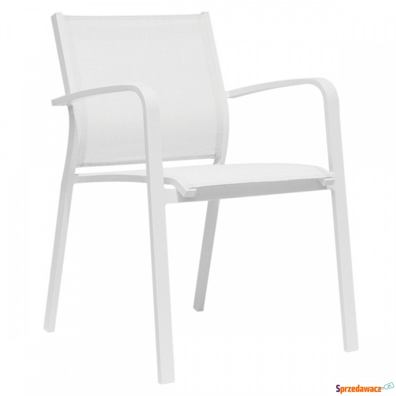 Krzesło z podłokietnikami Faro Miloo Home białe - Krzesła do salonu i jadalni - Paczkowo