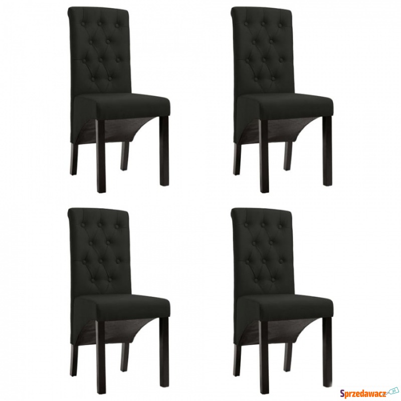 Krzesła do jadalni 4 szt. czarne tapicerowane... - Krzesła do salonu i jadalni - Nowy Dwór Mazowiecki