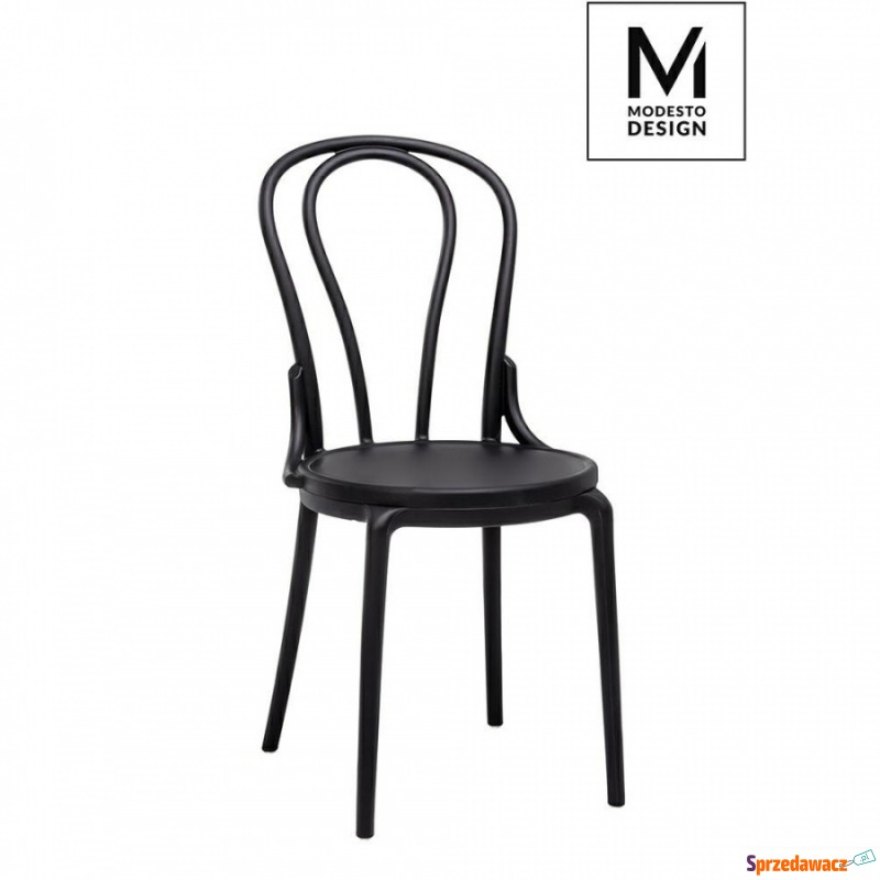MODESTO krzesło TONI czarne - polipropylen - Krzesła do salonu i jadalni - Zaścianki