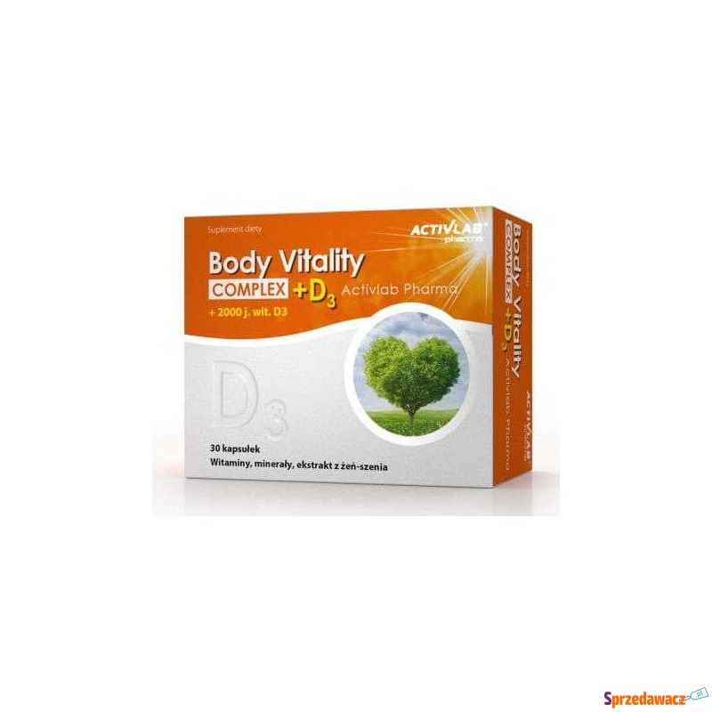 Body vitality complex + d3 x 30 kapsułek - Witaminy i suplementy - Lubin