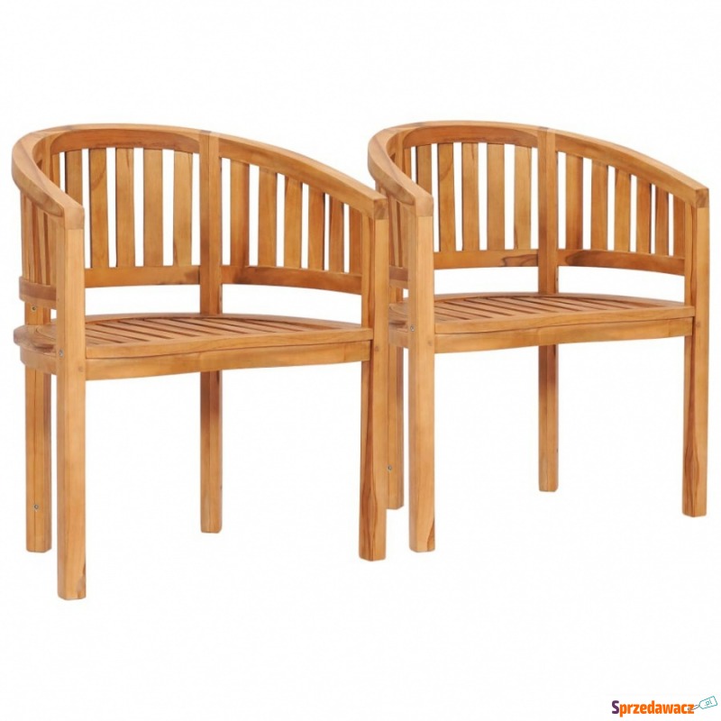 Krzesła w kształcie banana, 2 szt., lite drewno... - Krzesła ogrodowe - Pabianice