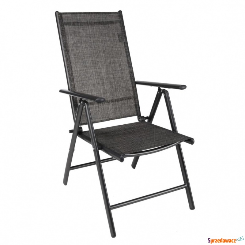 HI Rozkładane krzesło ogrodowe z aluminium, szare - Krzesła ogrodowe - Jaworzno