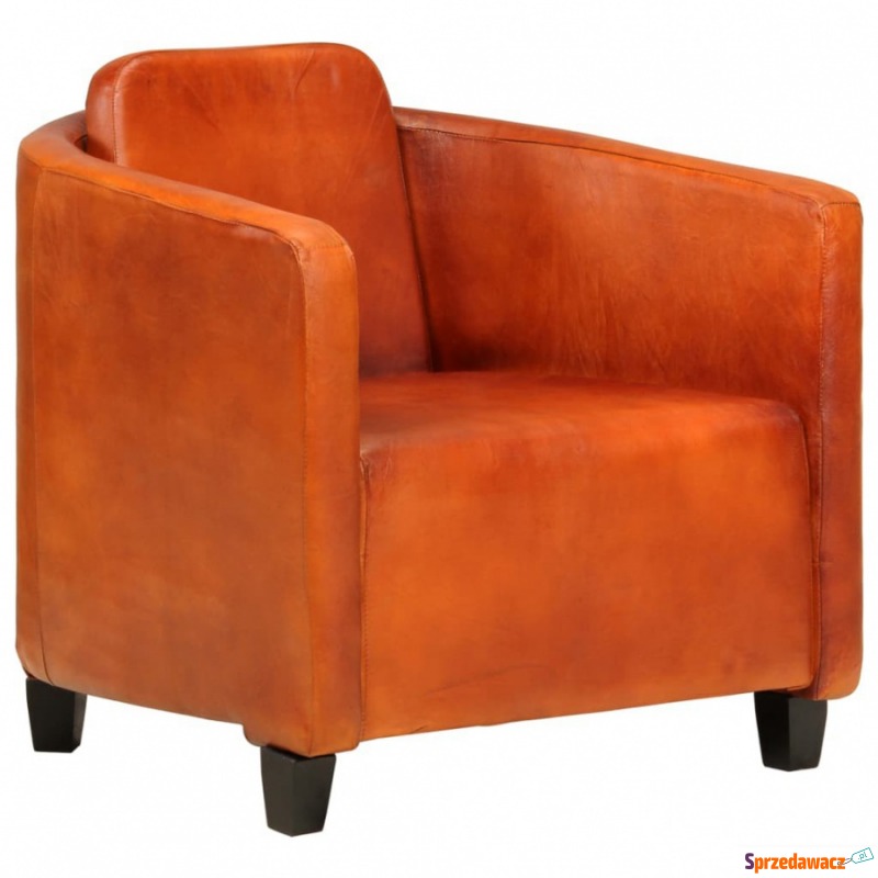 Fotel jasnobrązowy (tan) skóra naturalna - Krzesła biurowe - Olsztyn